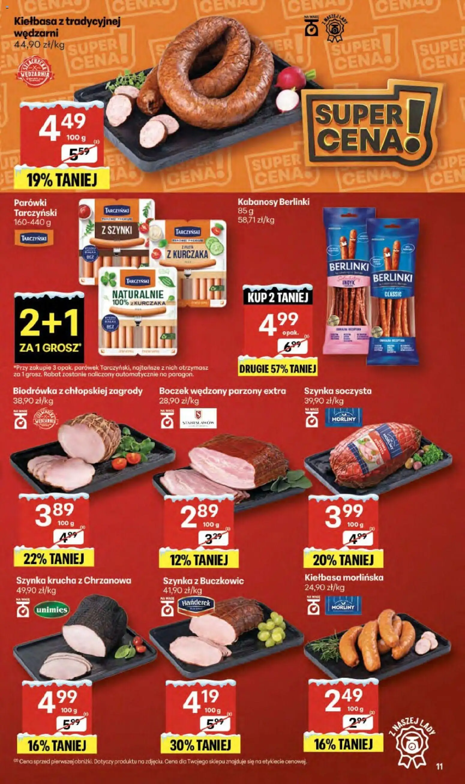 Delikatesy Centrum Gazetka - Sklepy Własne od 18.12.2025 | Strona: 11 | Produkty: Boczek wędzony parzony, Parówki, Szynka, Boczek wędzony