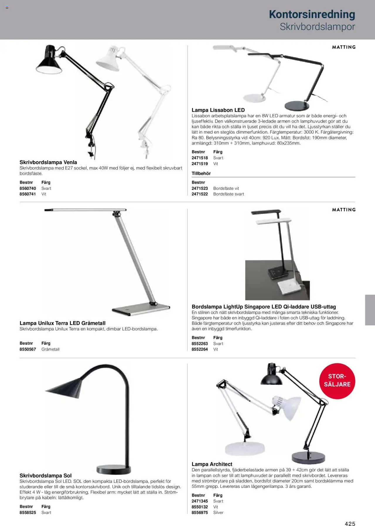 Office Depot reklamblad aktuell från 15.02.2024 | Sida: 427 | Produkter: Bordslampa, Skrivbordslampa, Lampa