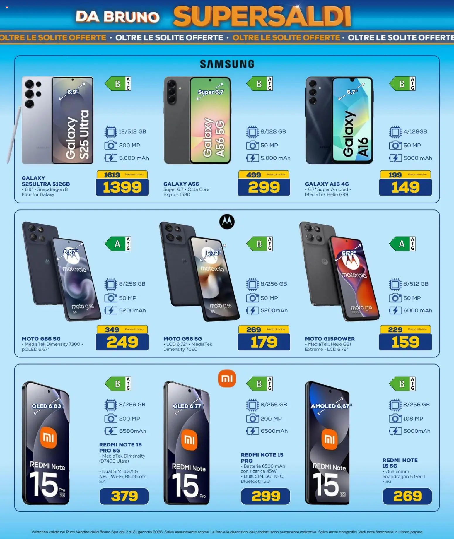 Volantino BRUNO del 02.01.2026 | Pagina: 3 | Prodotti: Batteria, Samsung