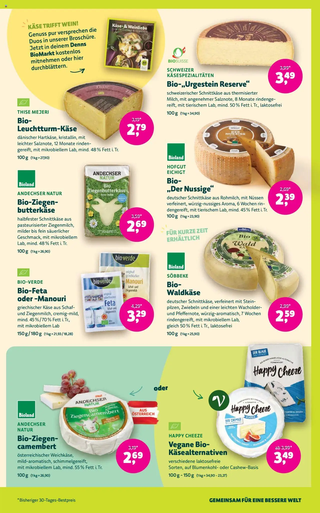 Denns BioMarkt Angebote gültig ab 22.10.2025 | Seite: 5 | Produkte: Zwiebeln, Blumenkohl, Käse, Wein