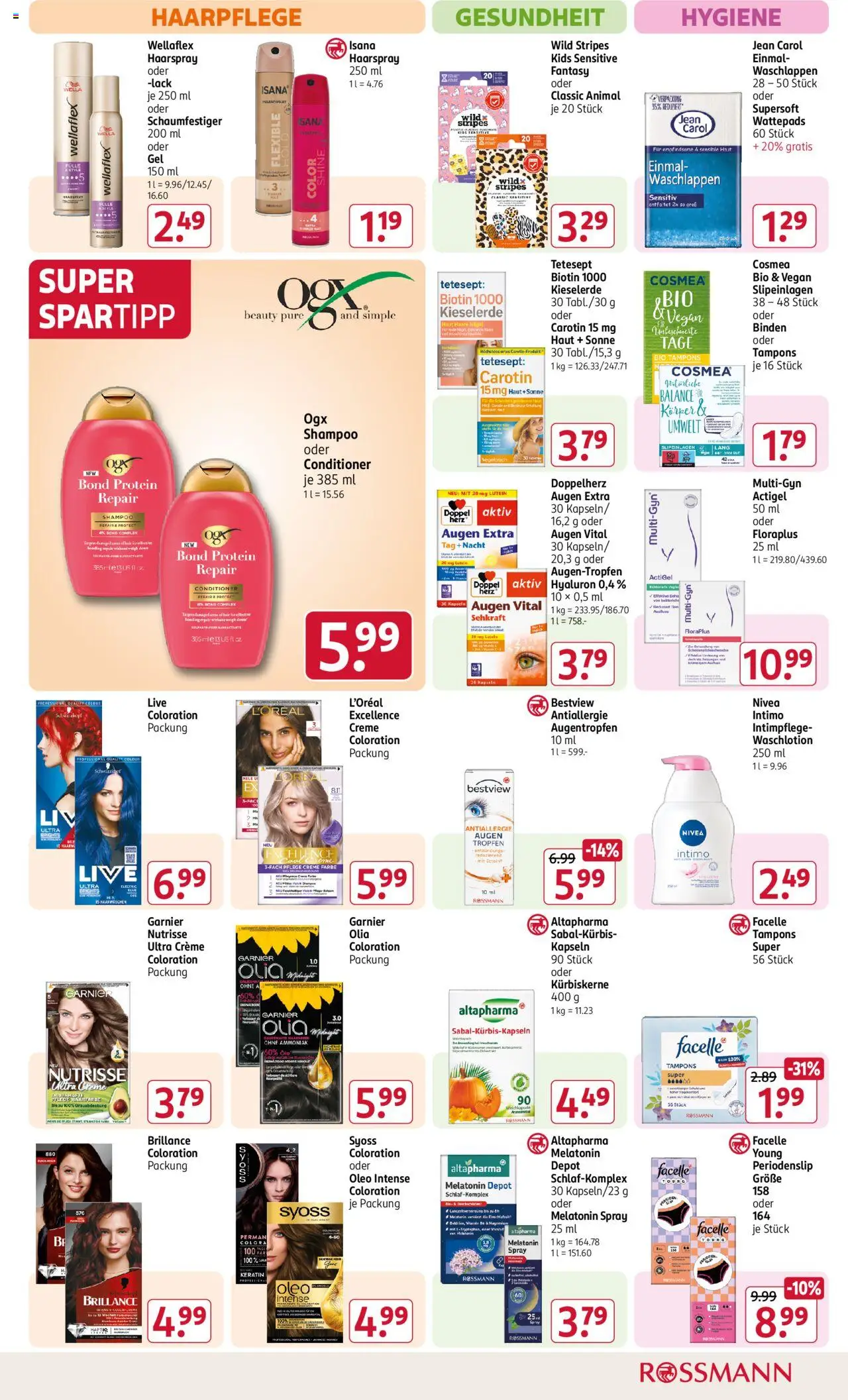 Rossmann Prospekt 	 - gültig ab dem 04.08.2025 | Seite: 13 | Produkte: Wattepads, Shampoo, Haarspray, Creme