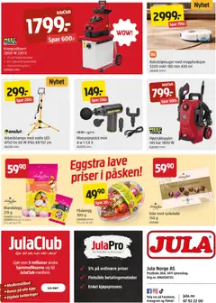 Forhåndsvisning av Jula kundeavis gyldig fra 19.03.2026 | Side: 8 | Produkter: Høytrykkspyler, Sjokolade, Massasjepistol, Eske