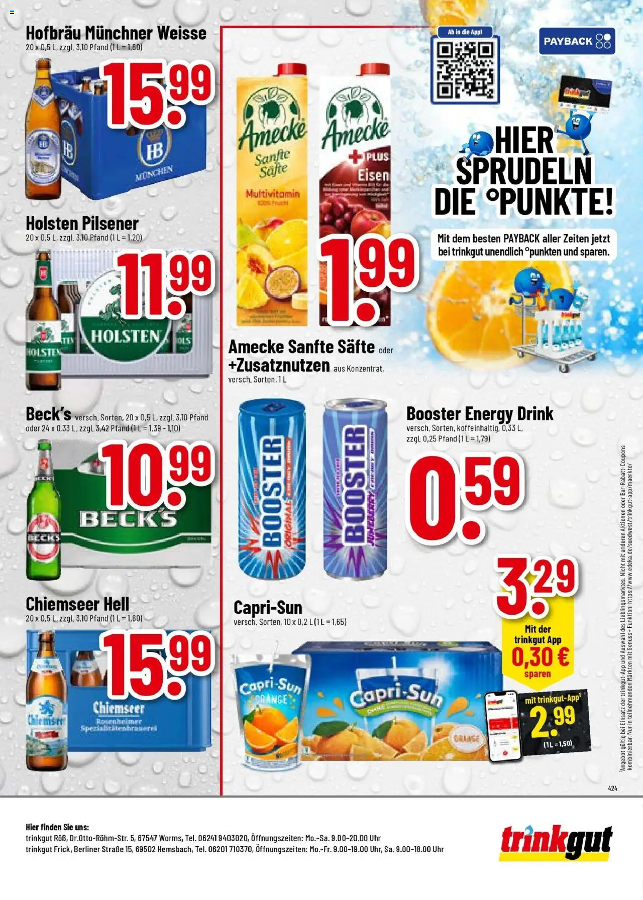 Trinkgut prospekt Hemsbach	 - gültig ab dem 06.07.2025 | Seite: 8 | Produkte: Capri sun, Decke, Holsten, Uhr