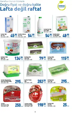 22.04.2026 tarihinden itibaren geçerli olan CarrefourSA kataloğu önizlemesi | Sayfa: 34 | Ürünler: Süt, Peynir, Krema, Sucuk
