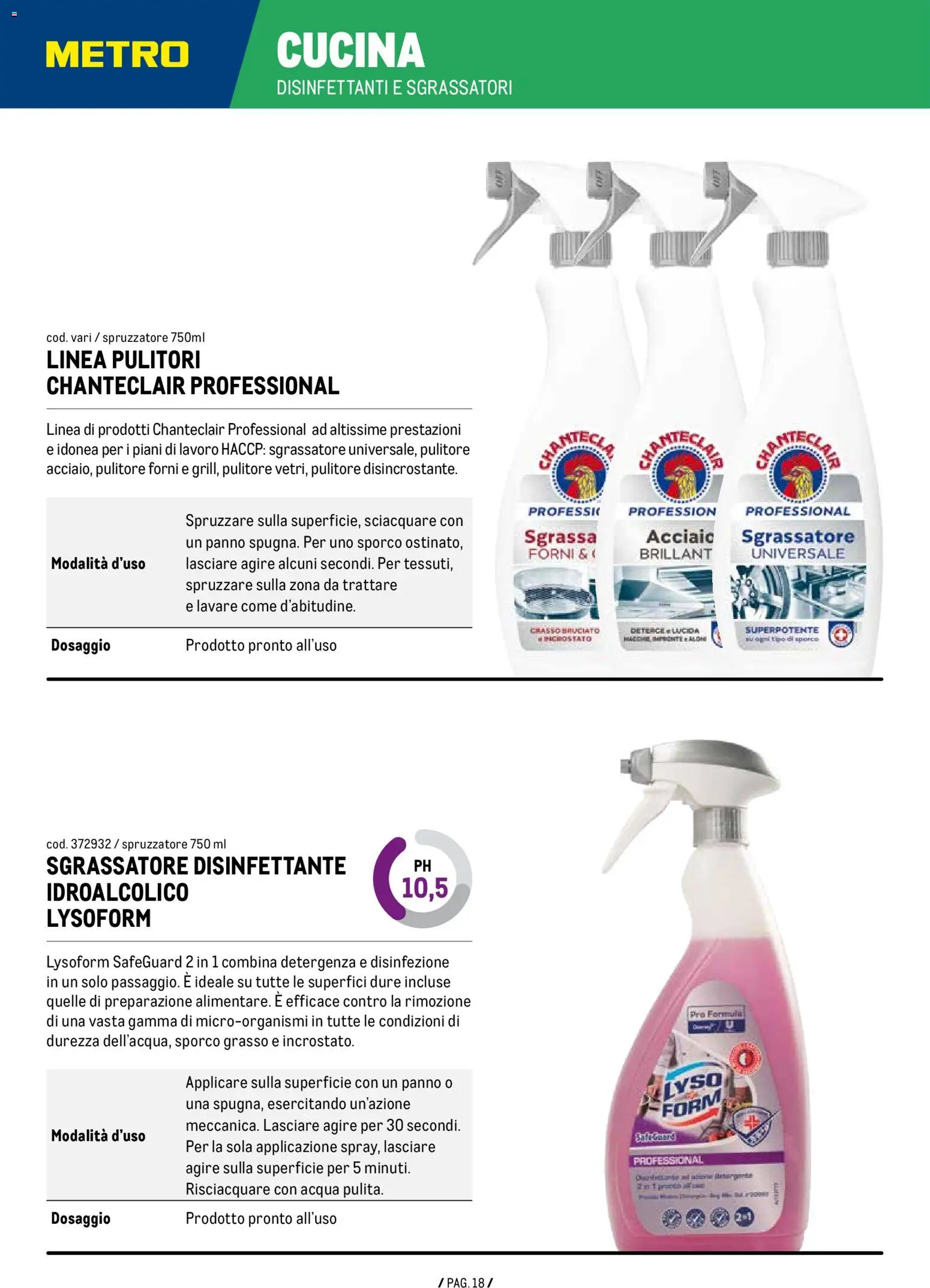 Volantino Metro del 07.01.2026 | Pagina: 18 | Prodotti: Sgrassatore, Acqua