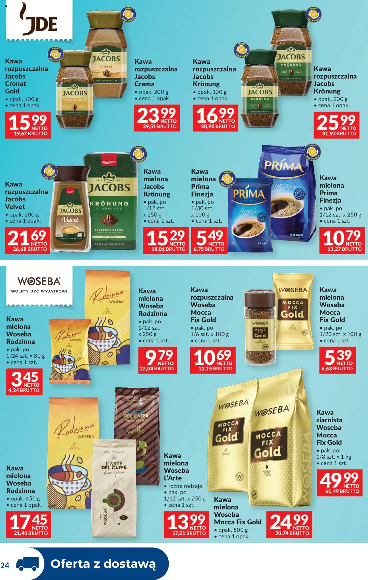 Makro Gazetka - Dystrybucja do sklepów od 25.11.2025 | Strona: 24 | Produkty: Kawa jacobs, Kawa