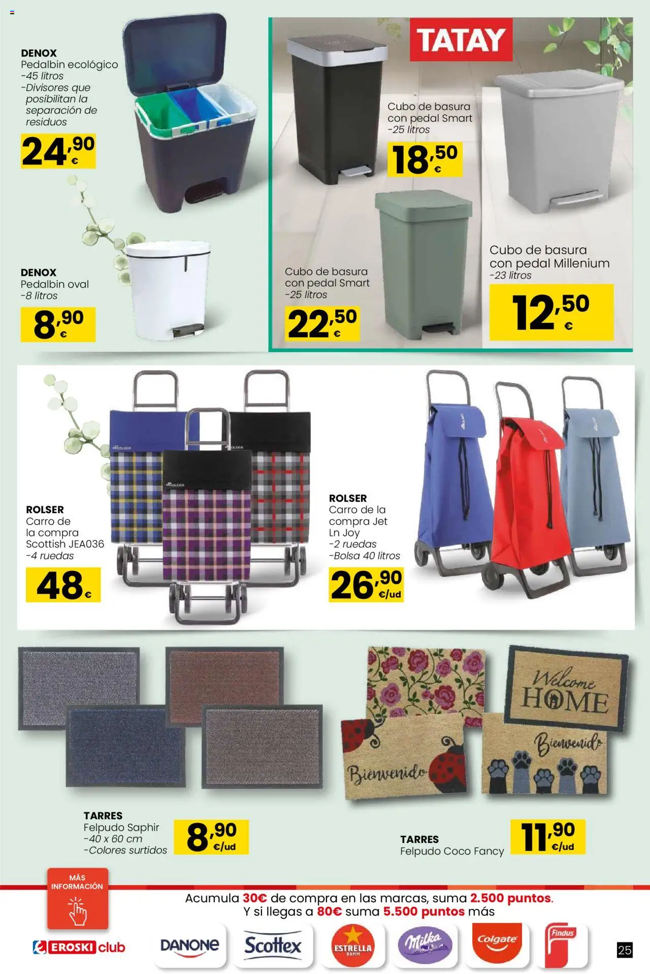 Eroski - Oh! Qué chef │ válido desde el 09.10.2025 | Página: 25 | Productos: Τυρόπιτα, Bolsa, Διακόπτης κυκλώματος, Felpudo