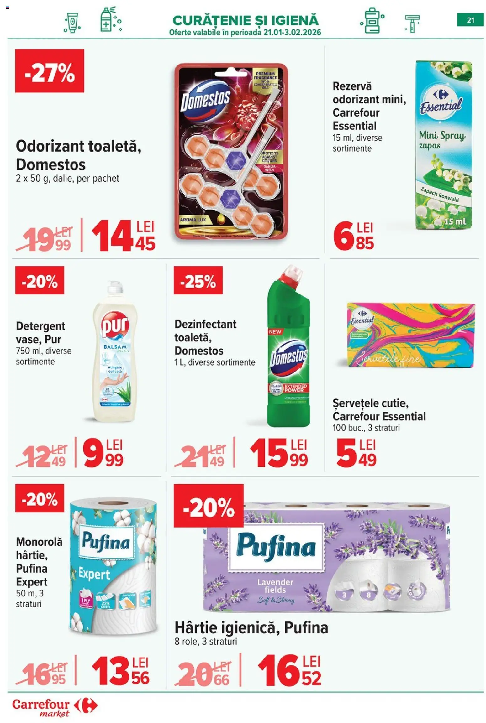 Noul catalog Carrefour – valabil de la 21.01.2026 | Pagină: 21 | Produse: Balsam, Detergent