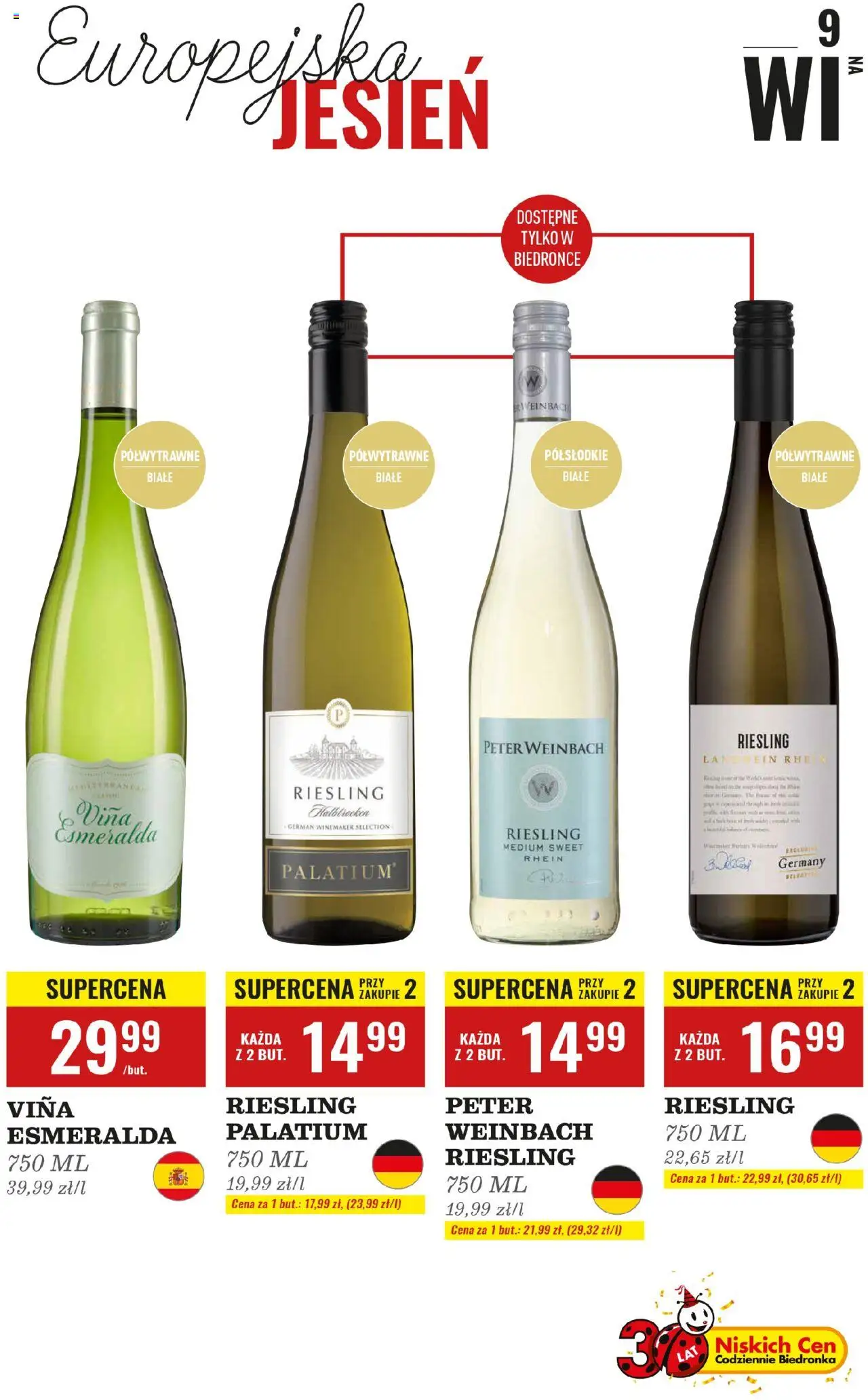 Biedronka gazetka - Czas na toast od 20.10.2025 | Strona: 9 | Produkty: Riesling