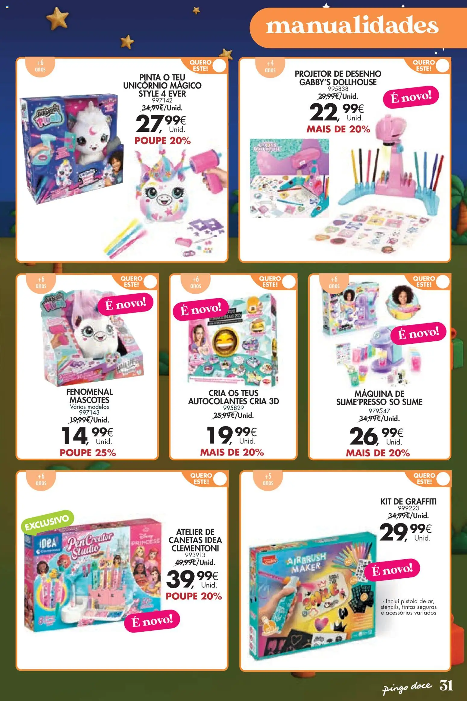 Pingo Doce  Brinquedos Natal Lojas Hipers │ válido de 18.11.2025 | Página: 31 | Produtos: Projetor