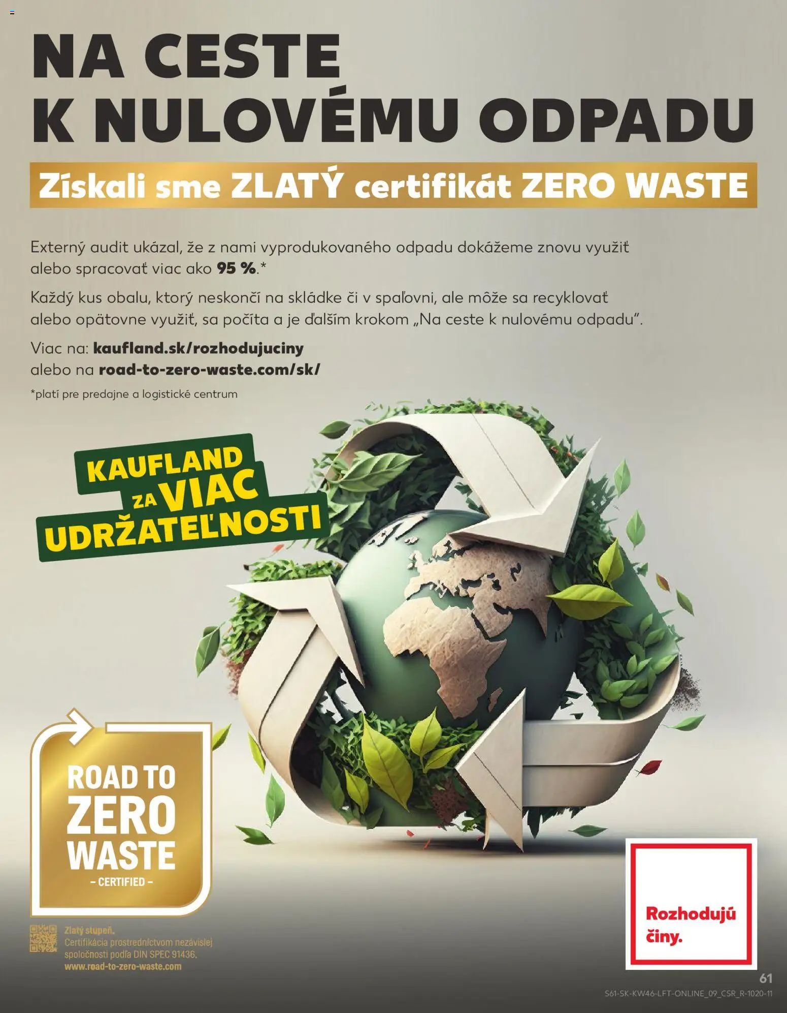 Kaufland SK akciós ujság - amely érvényes a következő dátumtól: 13.11.2025 | Oldal: 61