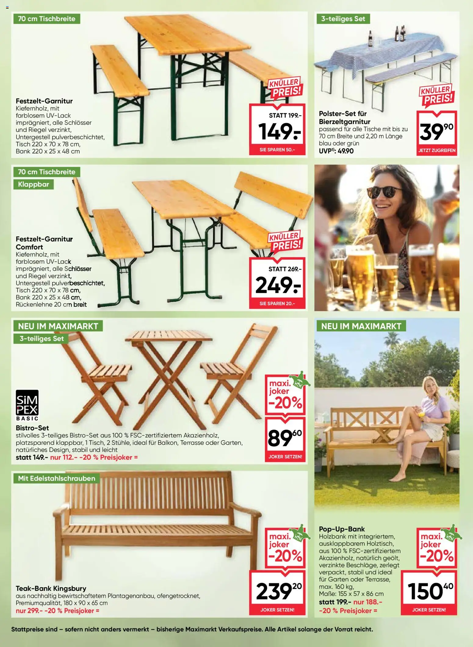 Maximarkt Outdoor Träume gültig ab 23.03.2026 | Seite: 8 | Produkte: Tisch