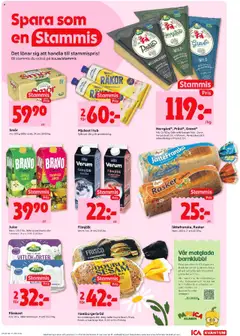 ICA Kvantum reklamblad aktuell från 14.07.2025 | Sida: 3 | Produkter: Hamburgerbröd, Smör, Juice, Mjukost