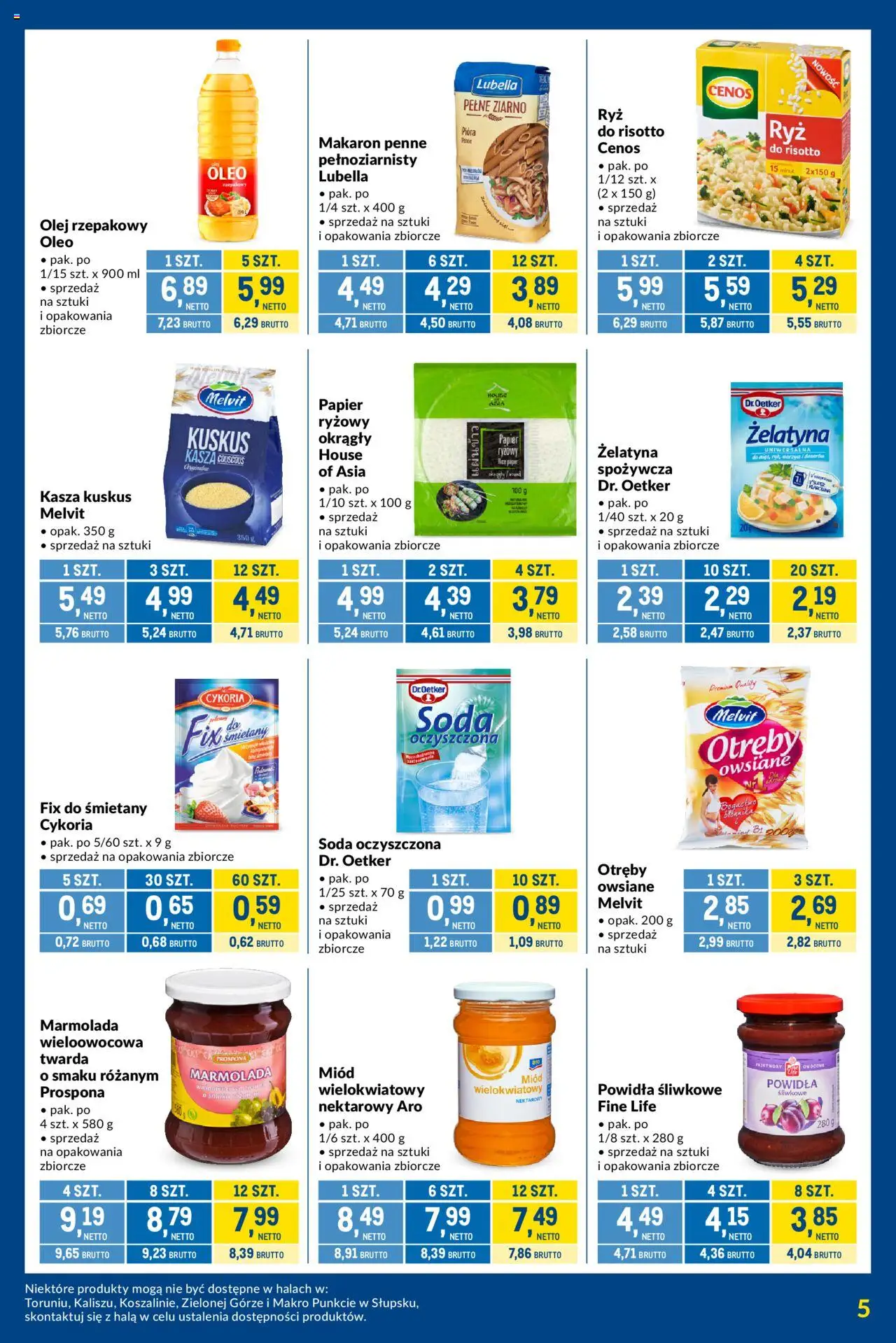 Makro Gazetka - Kupujesz więcej płacisz mniej od 13.05.2025 | Strona: 5 | Produkty: Penne, Papier ryżowy, Ryż do risotto, Otręby owsiane