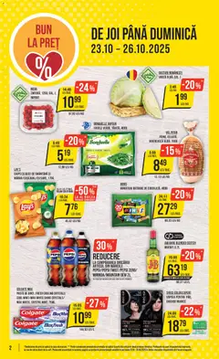 Ofertele Mega Image valabile de la 23.10.2025 | Pagină: 2 | Produse: Varză, Vopsea, Smântână, Zahăr