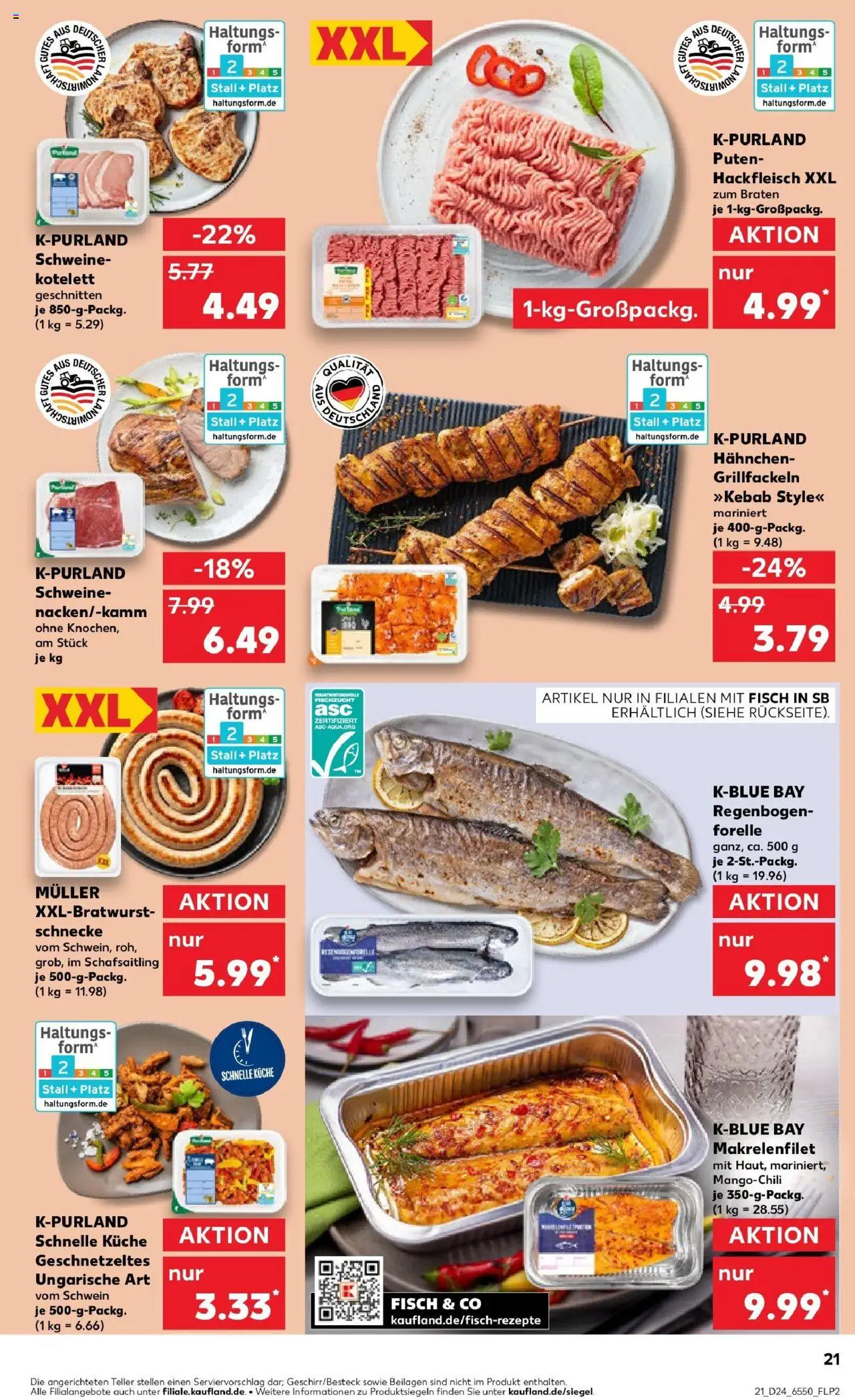 Kaufland prospekt Stadthagen	 - gültig ab dem 16.06.2025 | Seite: 36 | Produkte: Hahnchen, Küche, Fisch, Hackfleisch