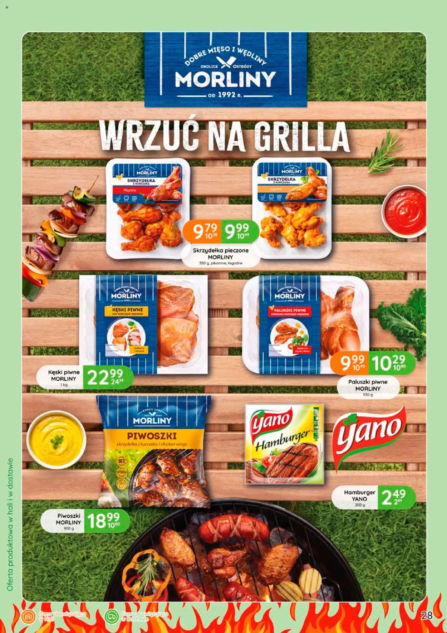 Eurocash gazetka - Grill od 09.04.2026 | Strona: 28 | Produkty: Skrzydełka z kurczaka, Mięso, Paluszki, Wędliny