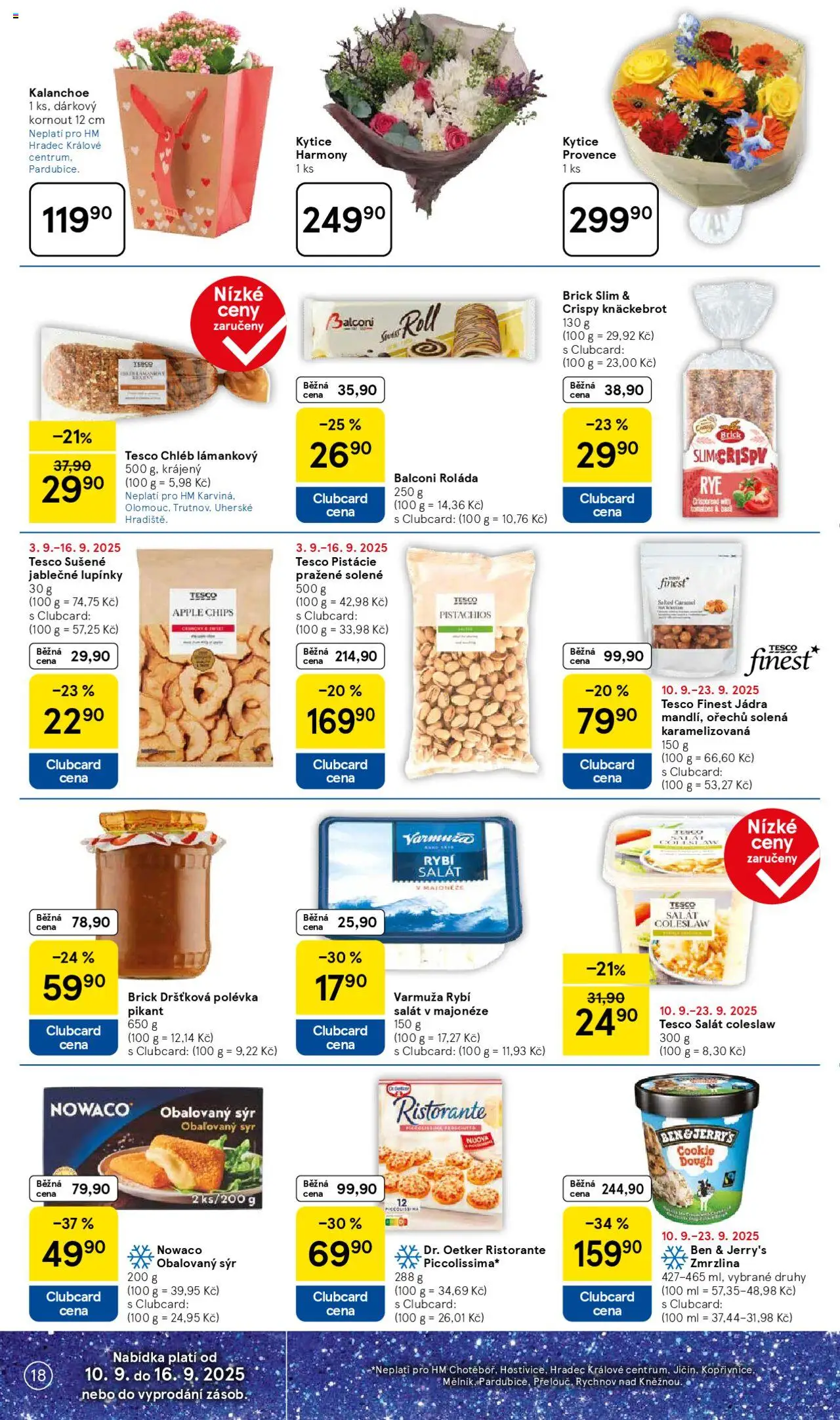 Tesco leták - Hypermarket od 10.09.2025 | Strana: 18 | Produkty: Kalanchoe, Knäckebrot, Apple, Ben & Jerry's