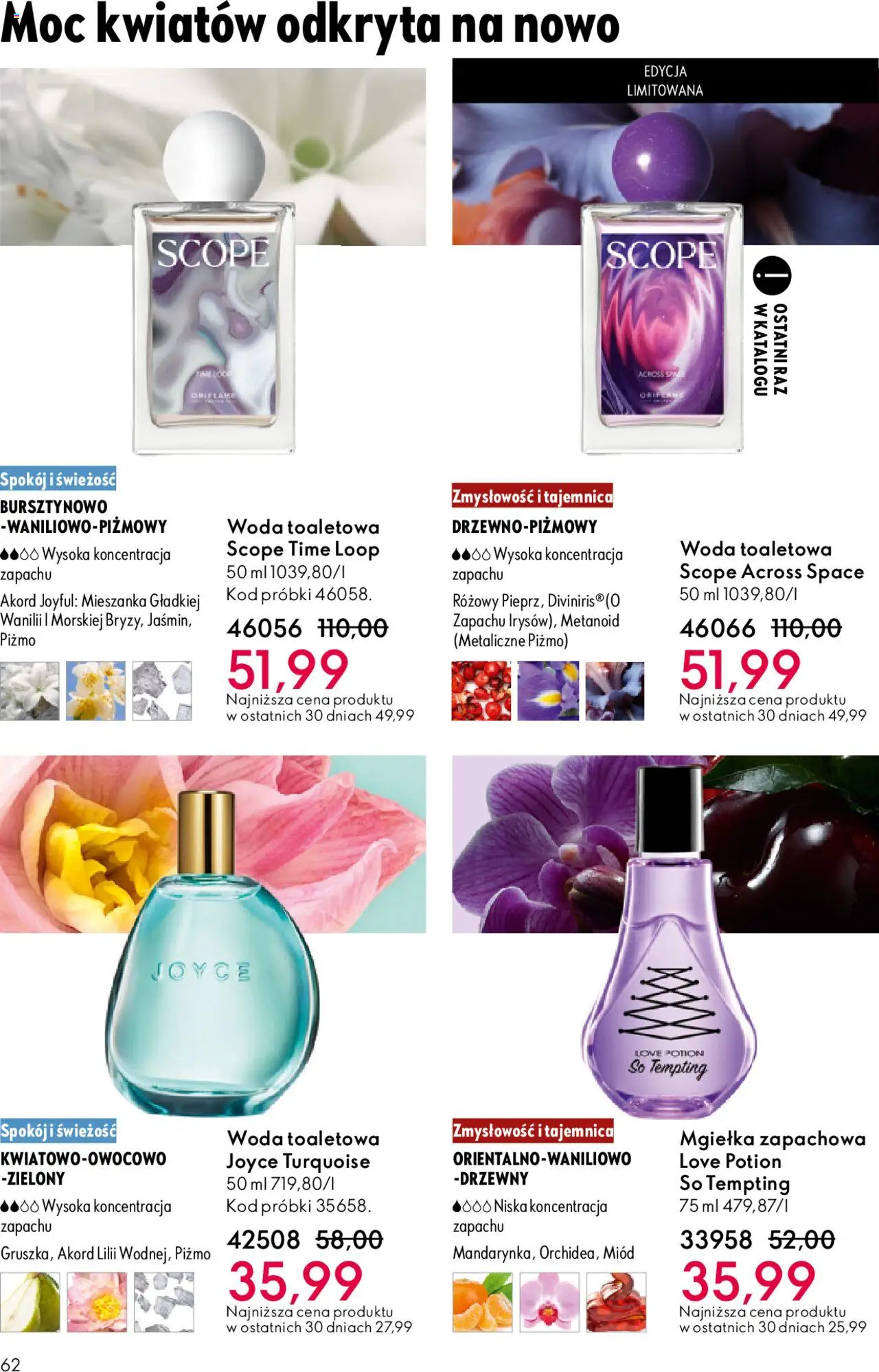 Oriflame Katalog 15 2025 od 22.10.2025 | Strona: 62 | Produkty: Miód, Woda toaletowa, Woda