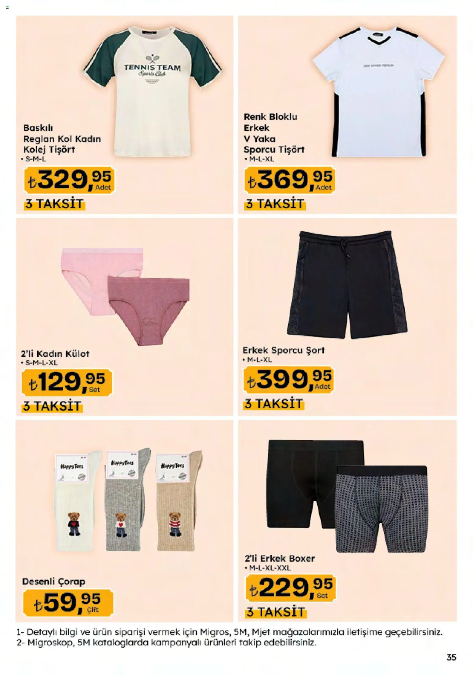 Migros Katalog - 5M Migroskop Dijital - 23.10.2025 tarihinden itibaren geçerlidir | Sayfa: 126 | Ürünler: Tişört, Şort, Külot, Çorap