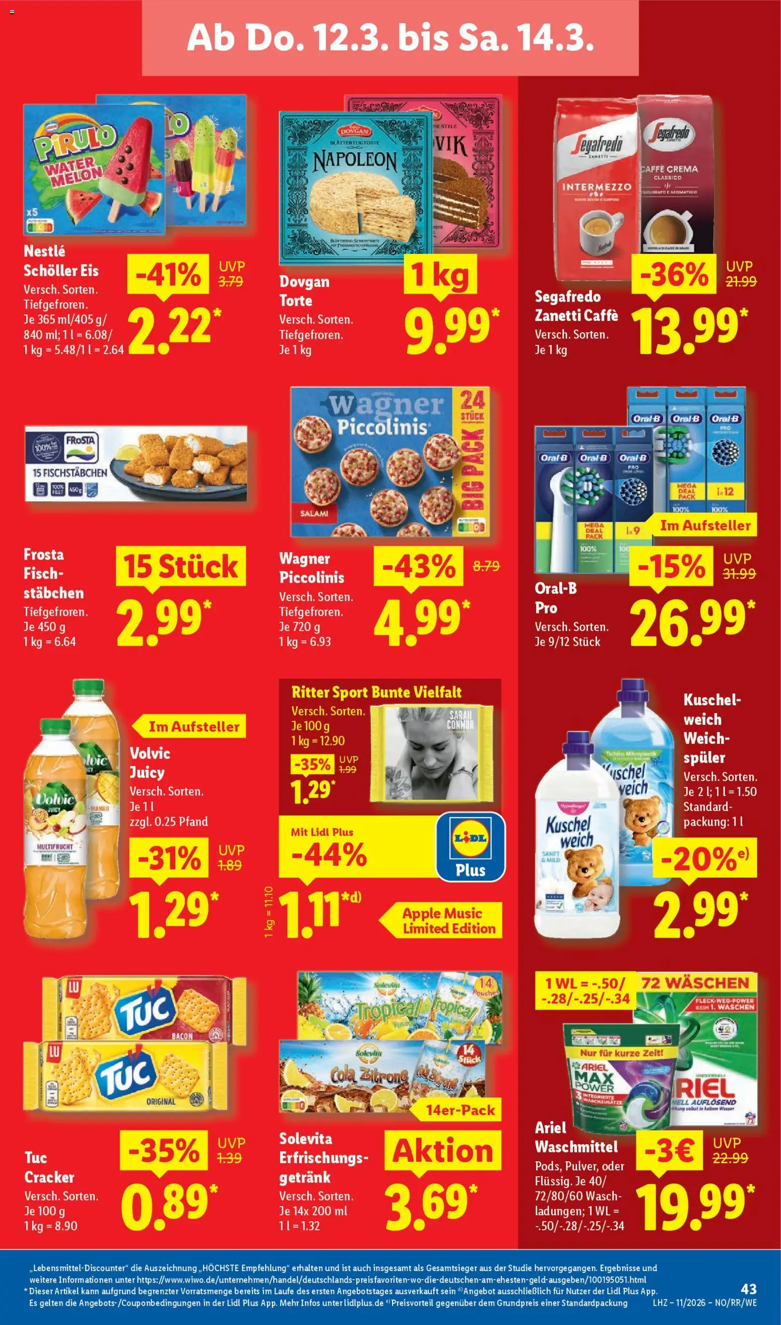 Lidl Prospekt Aarbergen – gültig ab 09.03.2026 | Seite: 65 | Produkte: Cola, Fischstabchen, Waschmittel, Mango