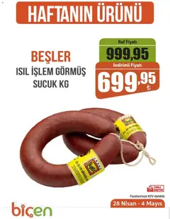 28.04.2026 tarihinden itibaren geçerli olan Biçen Market kataloğu önizlemesi