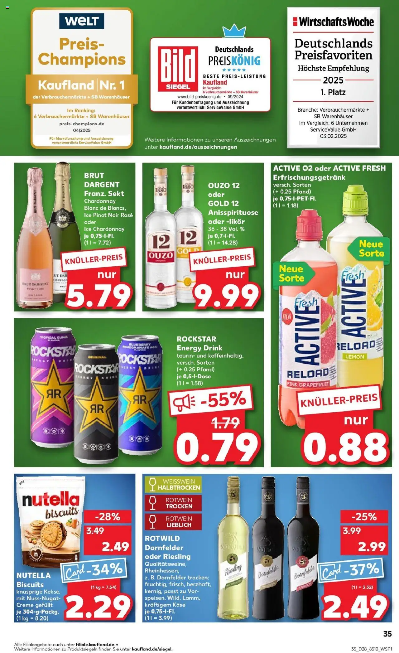 Kaufland prospekt Frankenthal	 - gültig ab dem 13.07.2025 | Seite: 2 | Produkte: Rockstar energy, Ouzo, Energy, Nutella