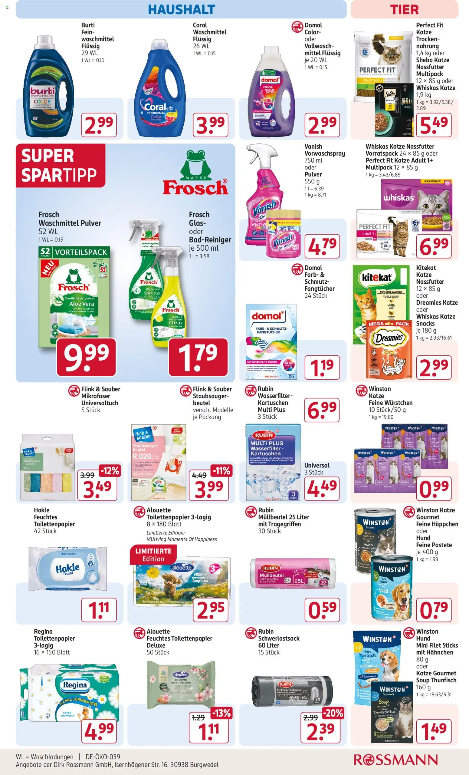 Rossmann Angebotsprospekt – gültig ab 23.03.2026 | Seite: 17 | Produkte: Staubsauger, Sheba, Coral, Whiskas