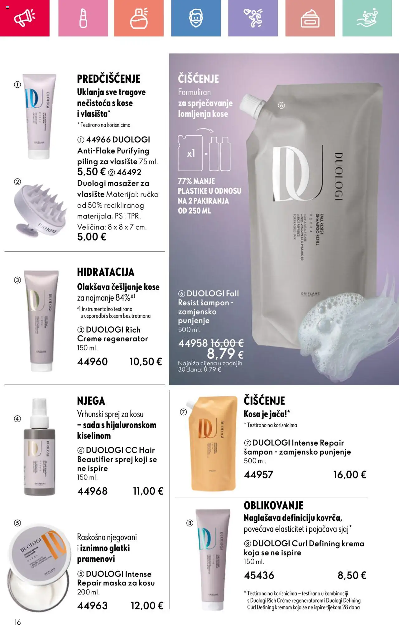 Oriflame katalog | vrijedi od 03.08.2025 | Stranica: 16 | Proizvodi: Regenerator, Maska za kosu, Maska, Piling