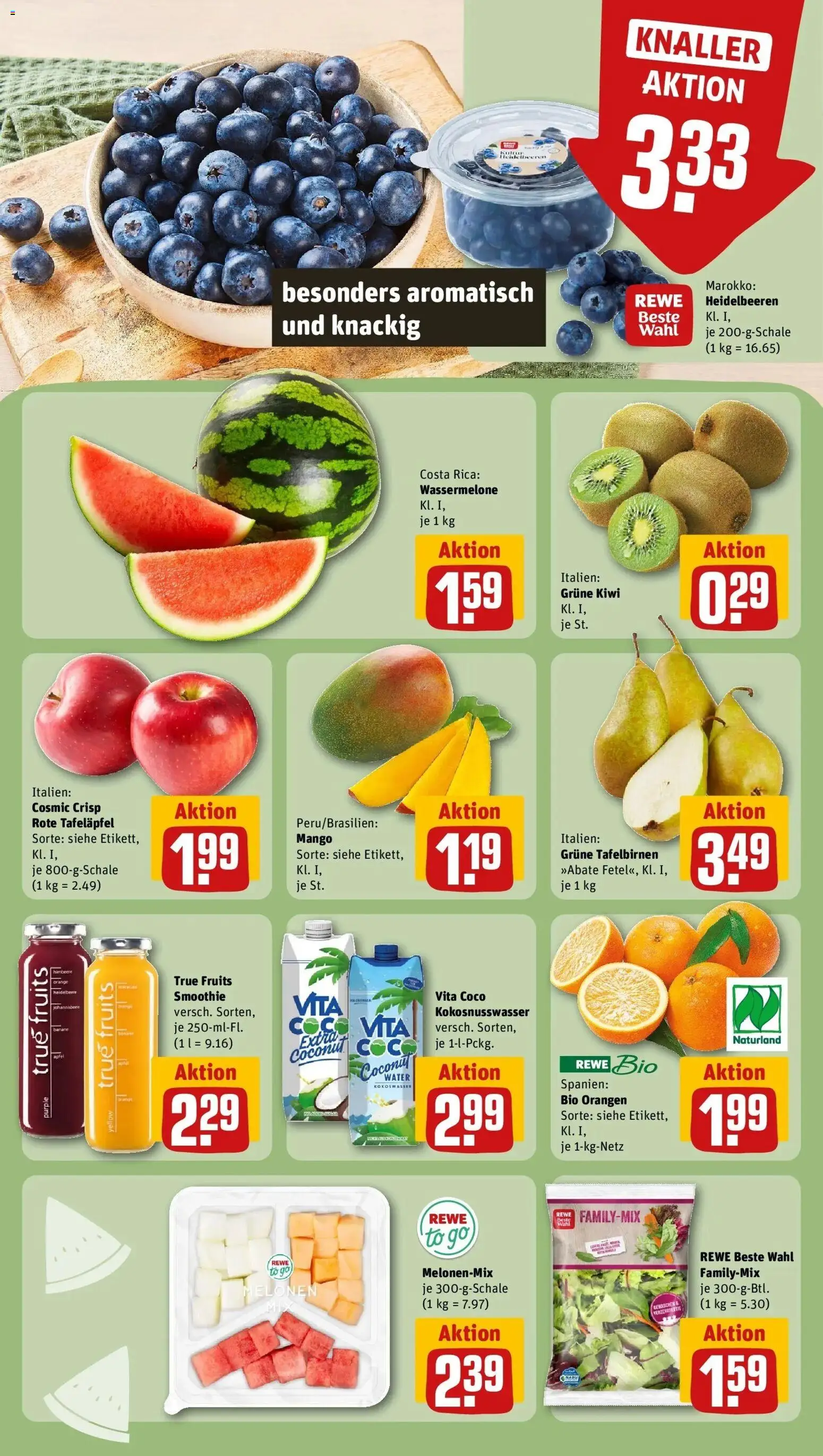 Rewe Prospekt Fridingen An Der Donau	 – gültig ab 05.04.2026 | Seite: 6 | Produkte: Orangen, Heidelbeeren, Mango, Kiwi