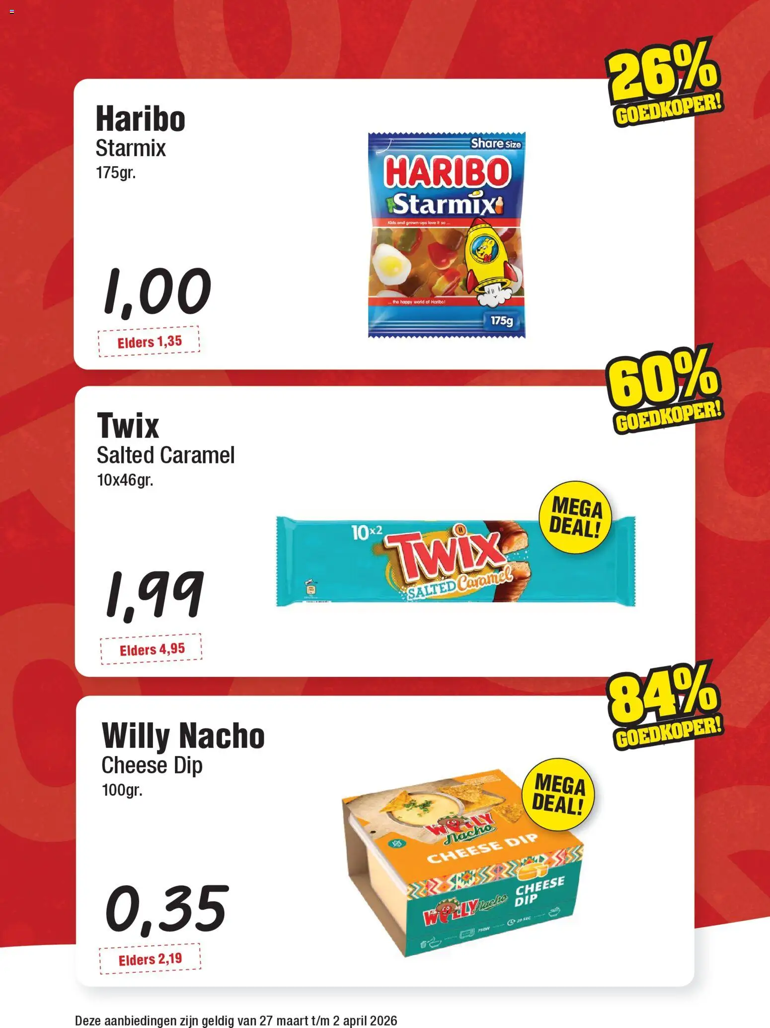 {H1} | Pagina: 2 | Producten: Dip, Twix