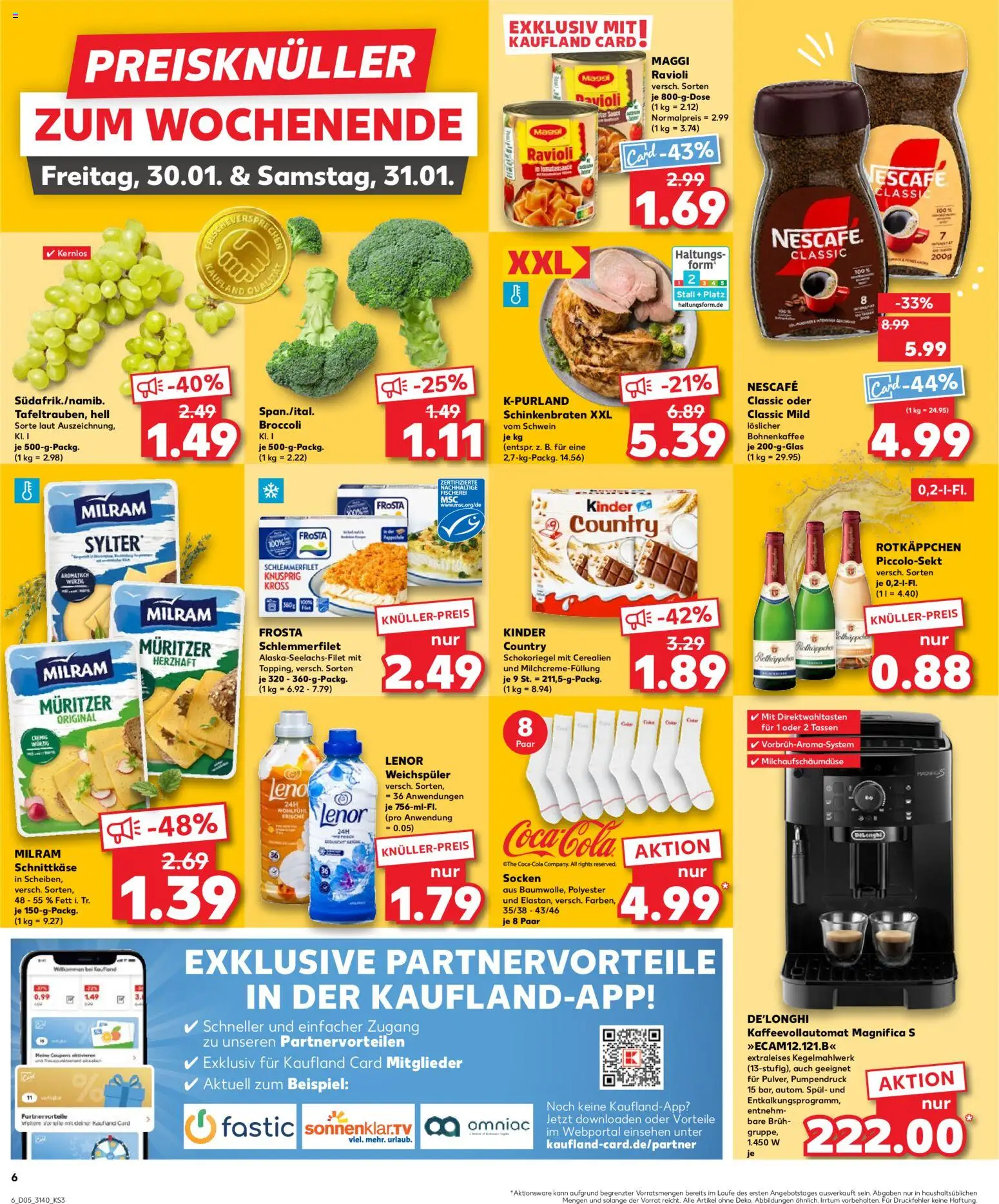 Kaufland prospekt Leipzig	 – gültig ab 29.01.2026 | Seite: 6 | Produkte: Lenor, Socken, Rotkäppchen, Kaffeevollautomat