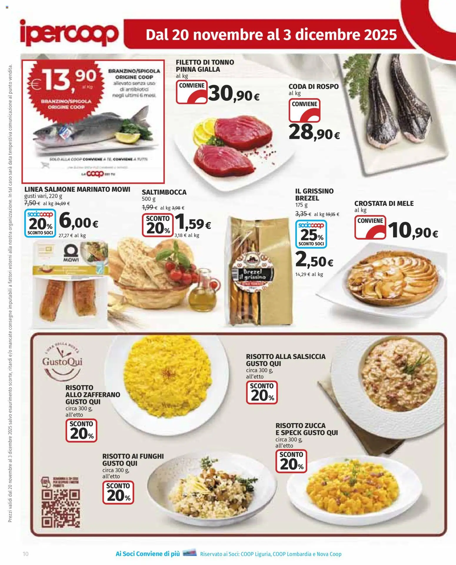 Volantino Ipercoop del 20.11.2025 | Pagina: 10 | Prodotti: Speck, Salmone, Zucca, Tonno