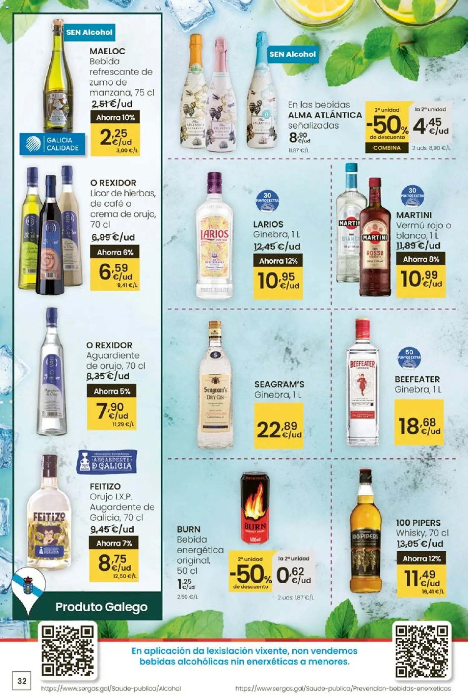 Eroski - Quieres ahorrar conmigo │ válido desde el 26.03.2026 | Página: 32 | Productos: Licor, Café, Ροζ πιπέρι, Crema