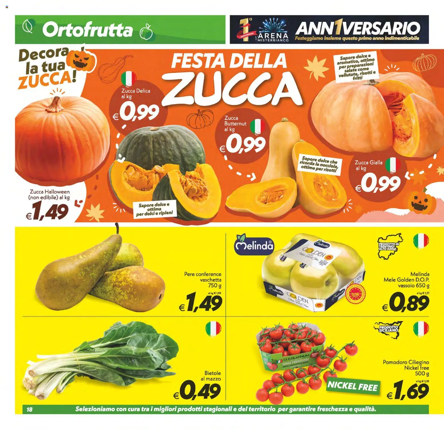 Volantino SuperConveniente del 24.10.2025 | Pagina: 18 | Prodotti: Mele, Pomodoro, Zucca, Vassoio