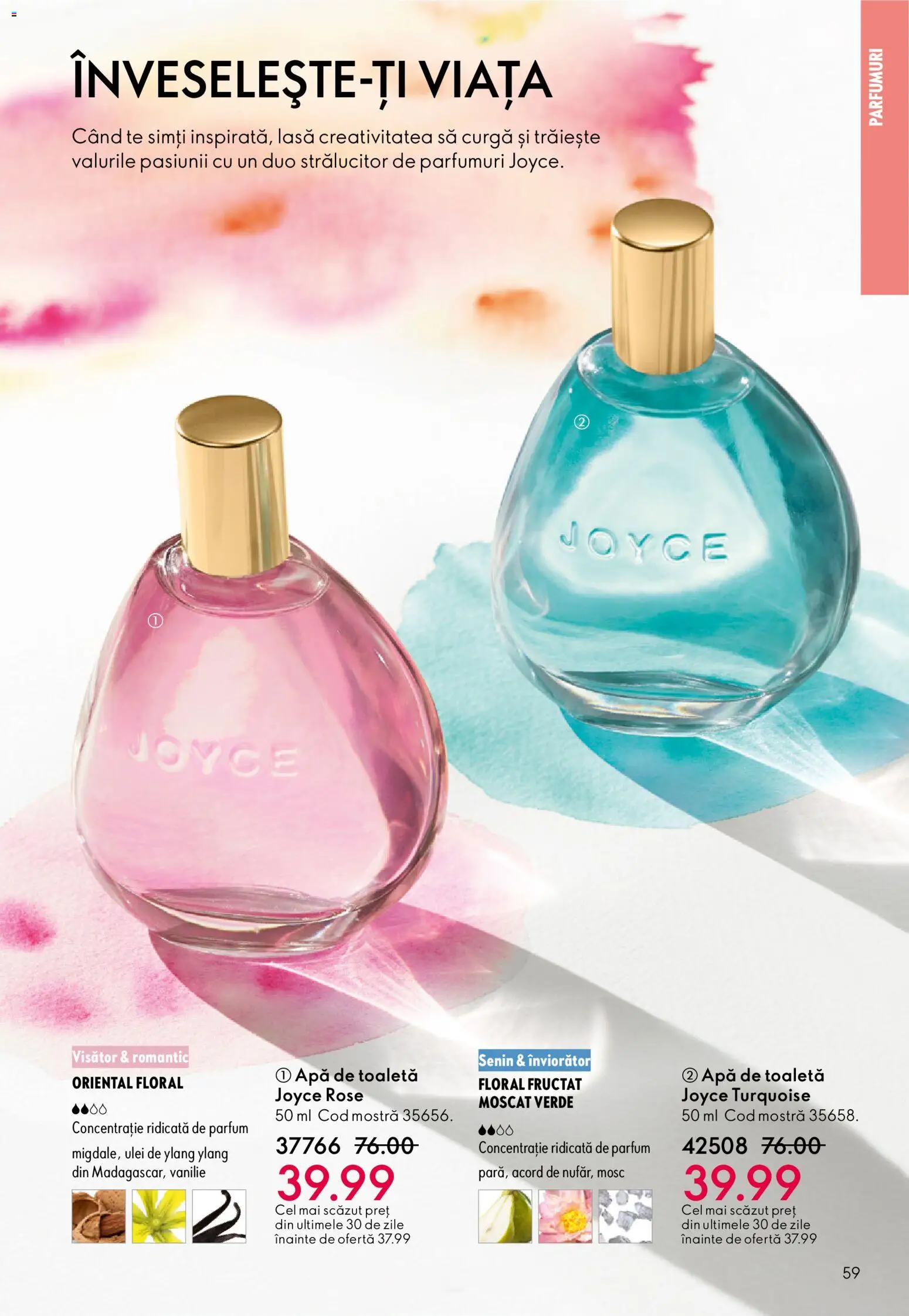 Noul catalog Oriflame – valabil de la 21.01.2026 | Pagină: 59 | Produse: Toaletă, Parfum, Ulei, Apă
