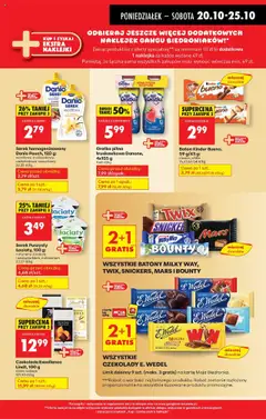 Pogląd oferty "Baton Kinder Bueno, 39 g/43 g, classic, white" - ważna od 20.10.2025 | Strona: 39 | Produkty: Karta, Serek homogenizowany, Naklejki, Baton