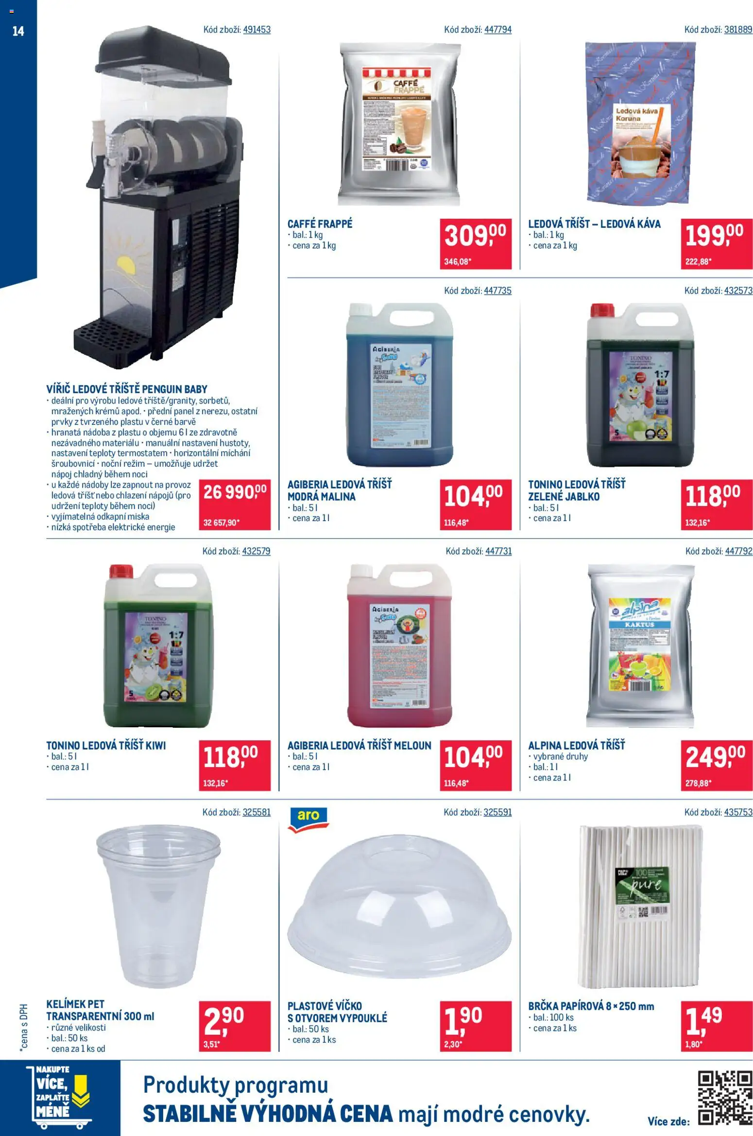 Makro leták - Zmrzliny od 22.04.2026 | Strana: 14 | Produkty: Ledová káva, Meloun, Kiwi, Miska