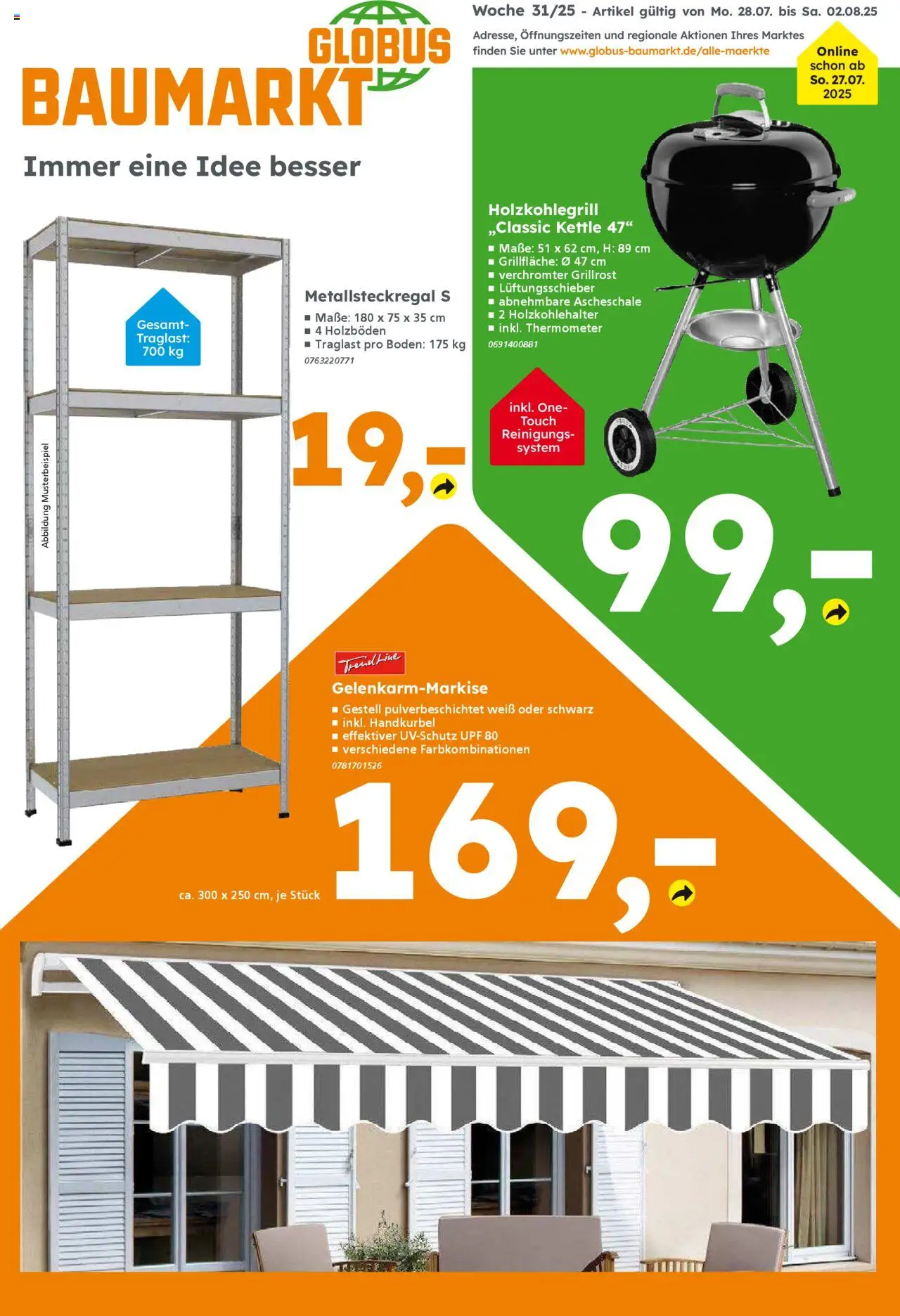 Globus Baumarkt Prospekt 	 - gültig ab dem 28.07.2025 | Seite: 1 | Produkte: Thermometer