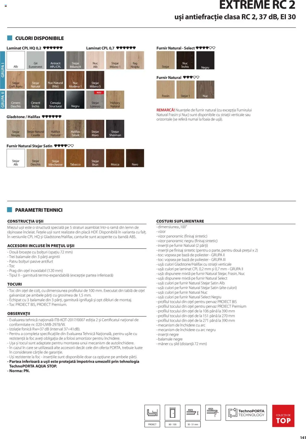 Catalog Proges – valabil de la 01.05.2025 | Pagină: 141 | Produse: Vopsea, Tablă, Mâner, Ușă