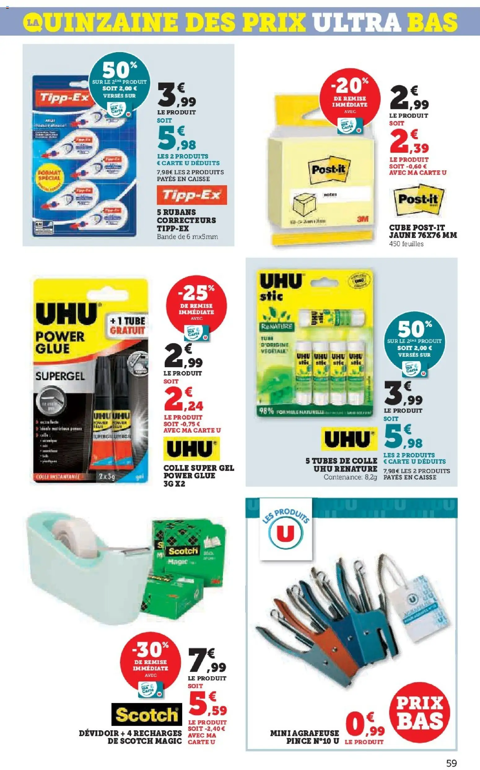 {H1} | Page: 59 | Produits: Agrafeuse, Colle