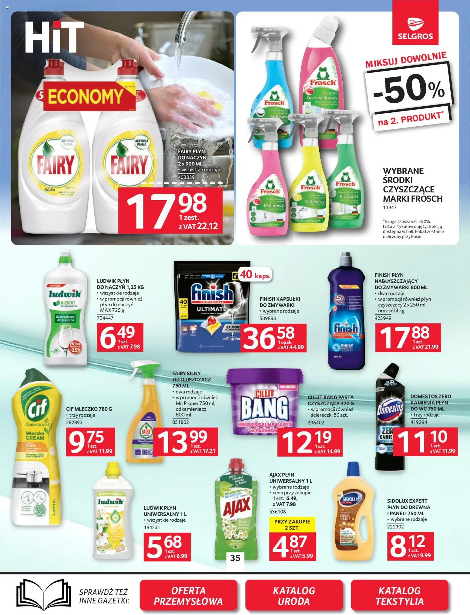 Selgros cash&carry gazetka od 23.04.2026 | Strona: 29 | Produkty: Domestos, Finish, Tekstylia, Sól