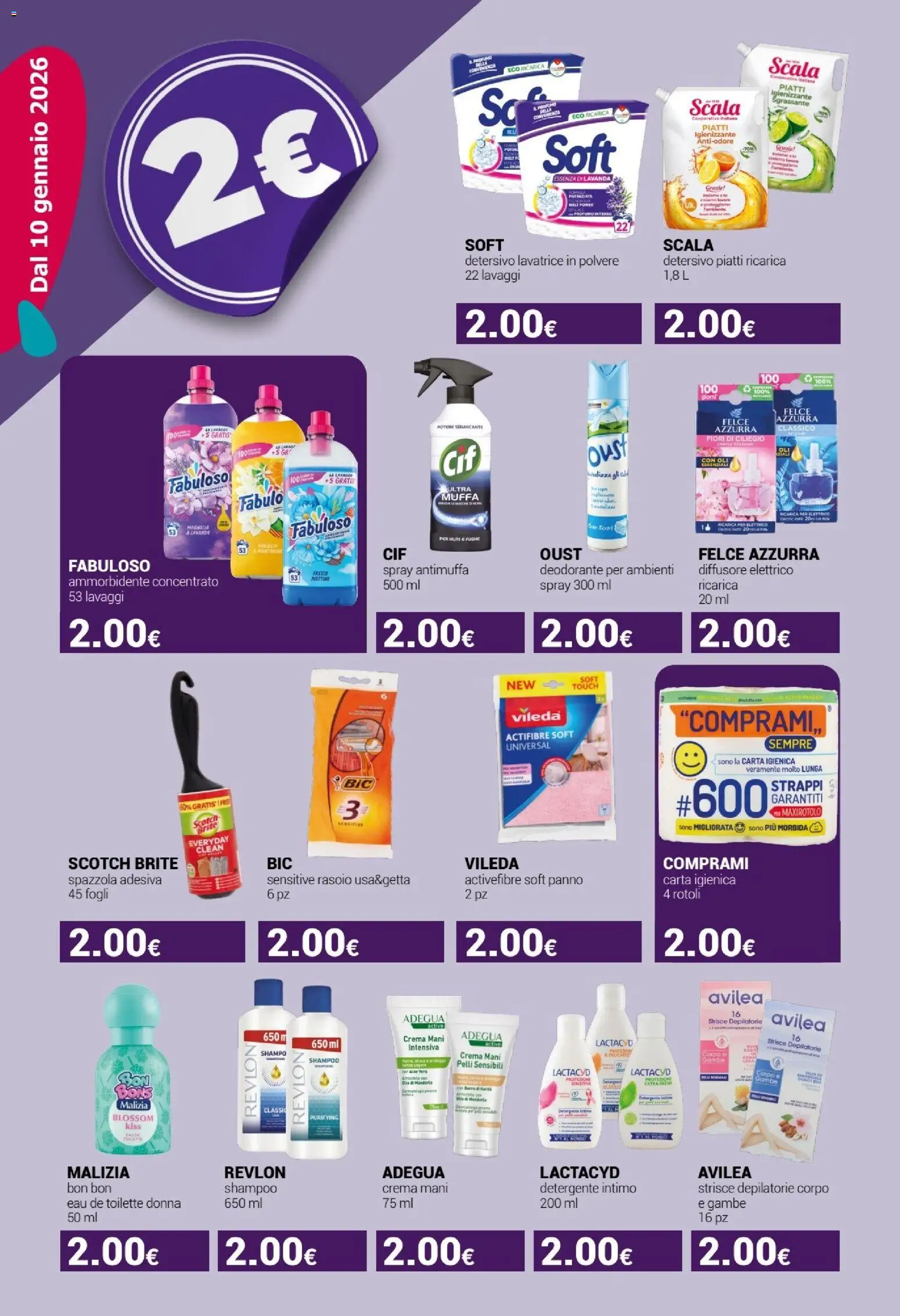 Volantino Tigotà del 10.01.2026 | Pagina: 4 | Prodotti: Deodorante, Lavatrice, Scala, Lavanda