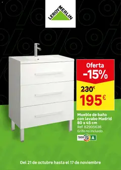 Vista previa Leroy Merlin Black Friday válido desde el 21.10.2025 | Página: 4 | Productos: Lavabo, Baño