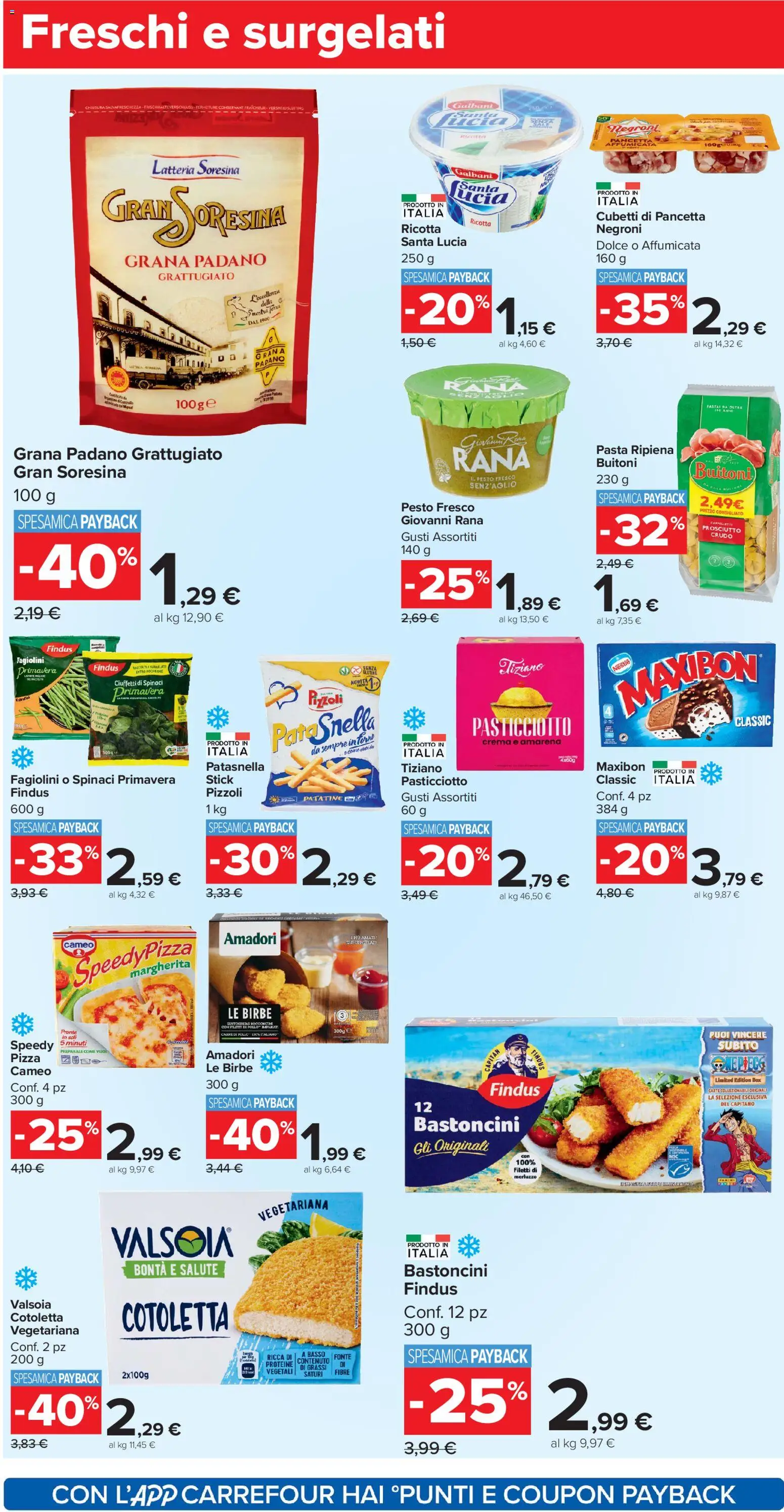 Volantino Carrefour del 02.01.2026 | Pagina: 8 | Prodotti: Prosciutto Crudo, Merluzzo, Patatine, Pasta