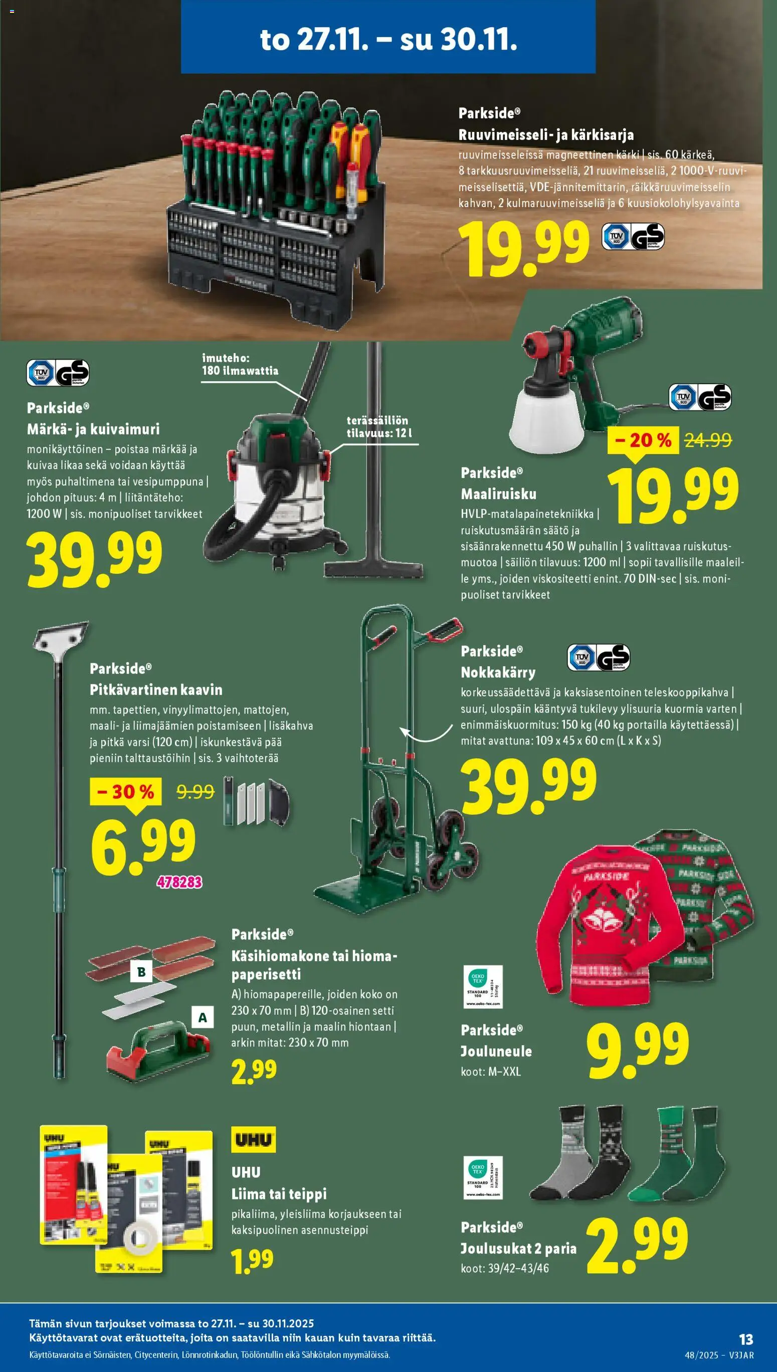 Lidl - Black Friday – voimassa 27.11.2025 alkaen | Sivu: 15 | Tuotteet: Liima, Maali, Ruuvimeisseli, Teippi