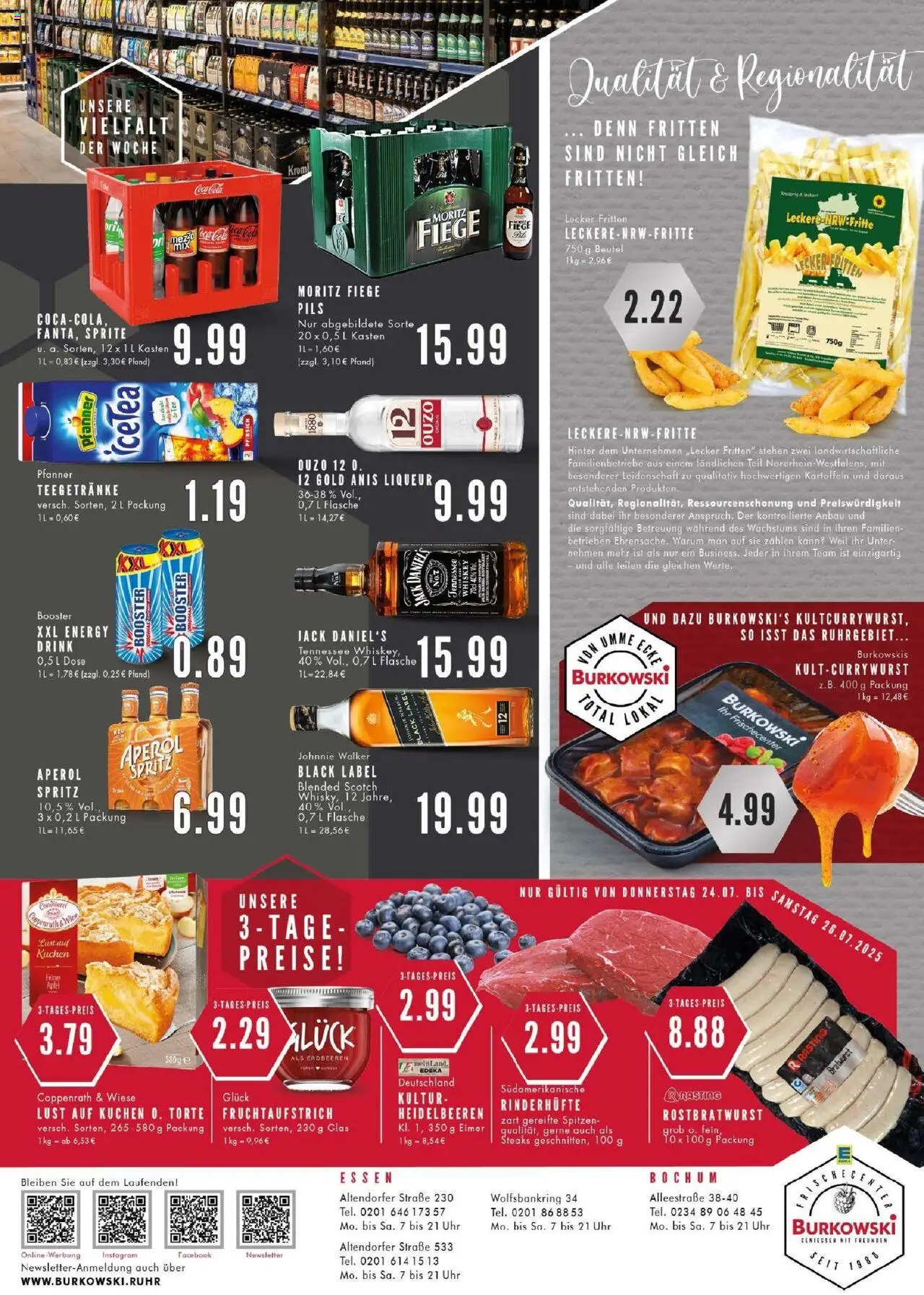 Edeka prospekt Essen	 - gültig ab dem 20.07.2025 | Seite: 8 | Produkte: Whisky, Pils, Pfirsich, Uhr