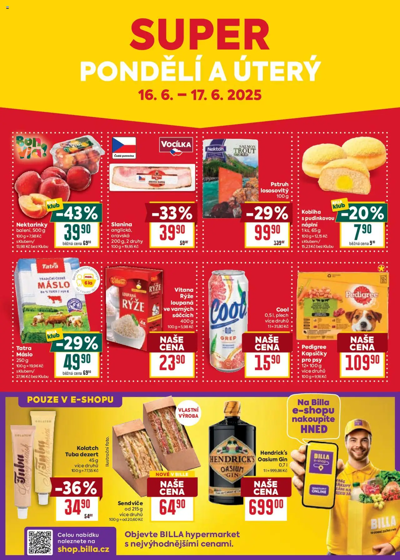 Billa Velký leták od 11.06.2025 | Strana: 28 | Produkty: Tuba, Gin, Nektarinky, Slanina