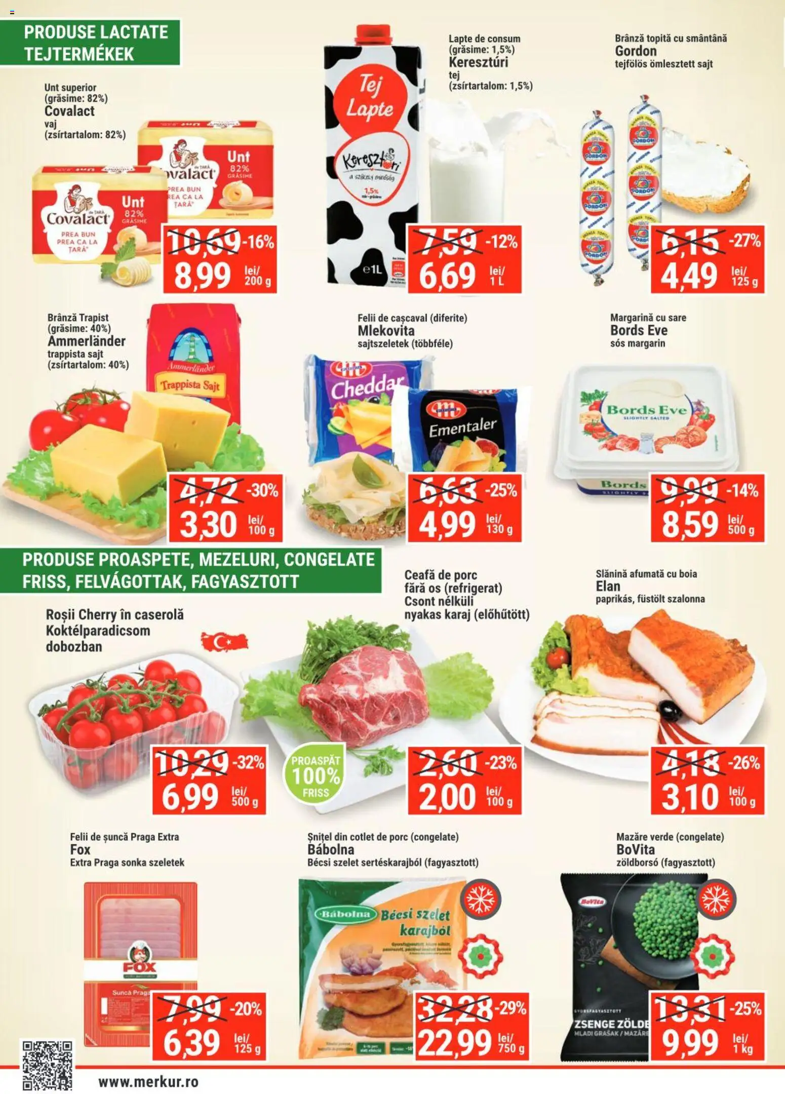Noul catalog Merkur – valabil de la 12.03.2026 | Pagină: 2 | Produse: Mazăre, Cașcaval, Lapte, Sare