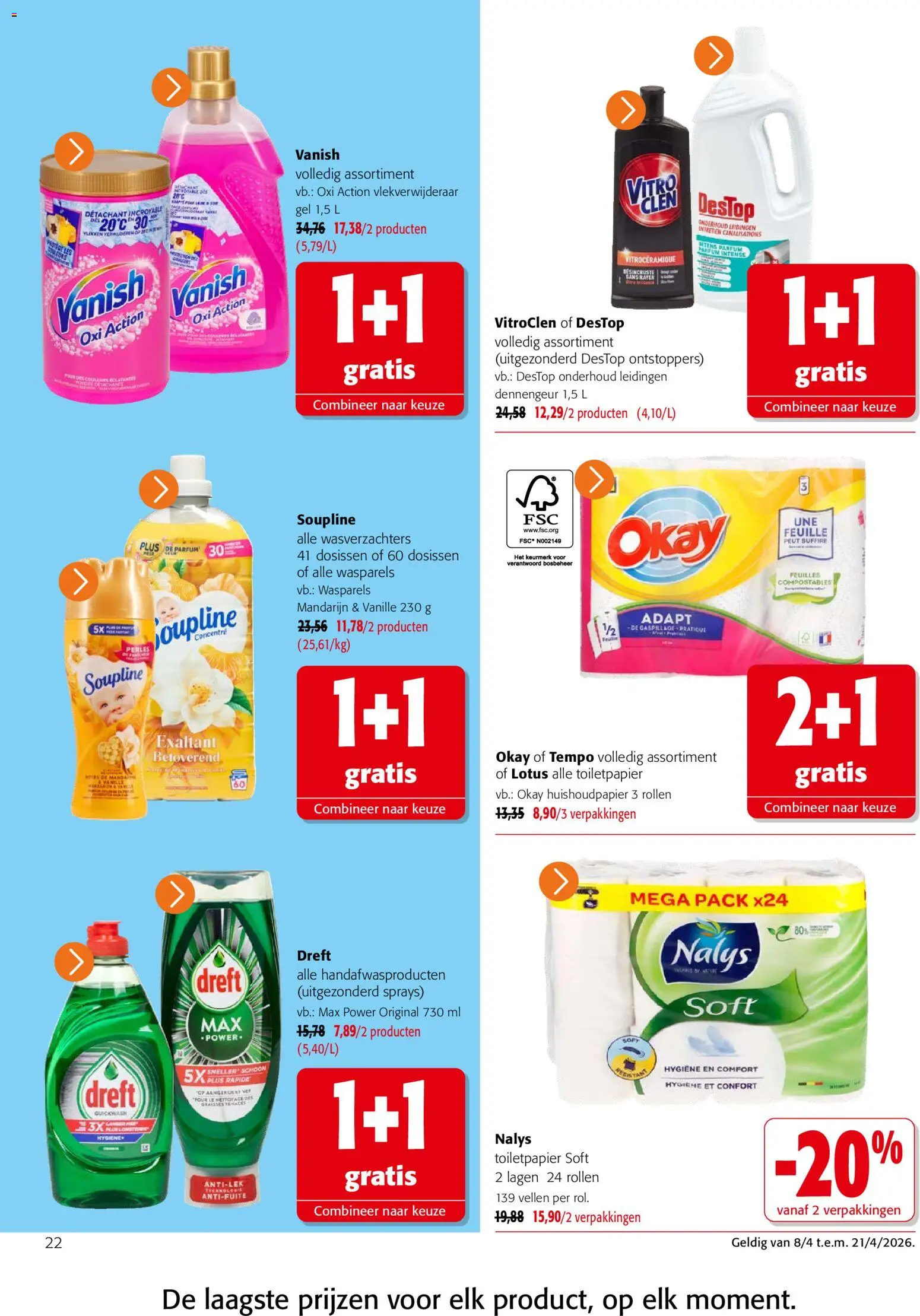 {H1} | Pagina: 22 | Producten: Gel, Toiletpapier, Parfum, Mandarijn